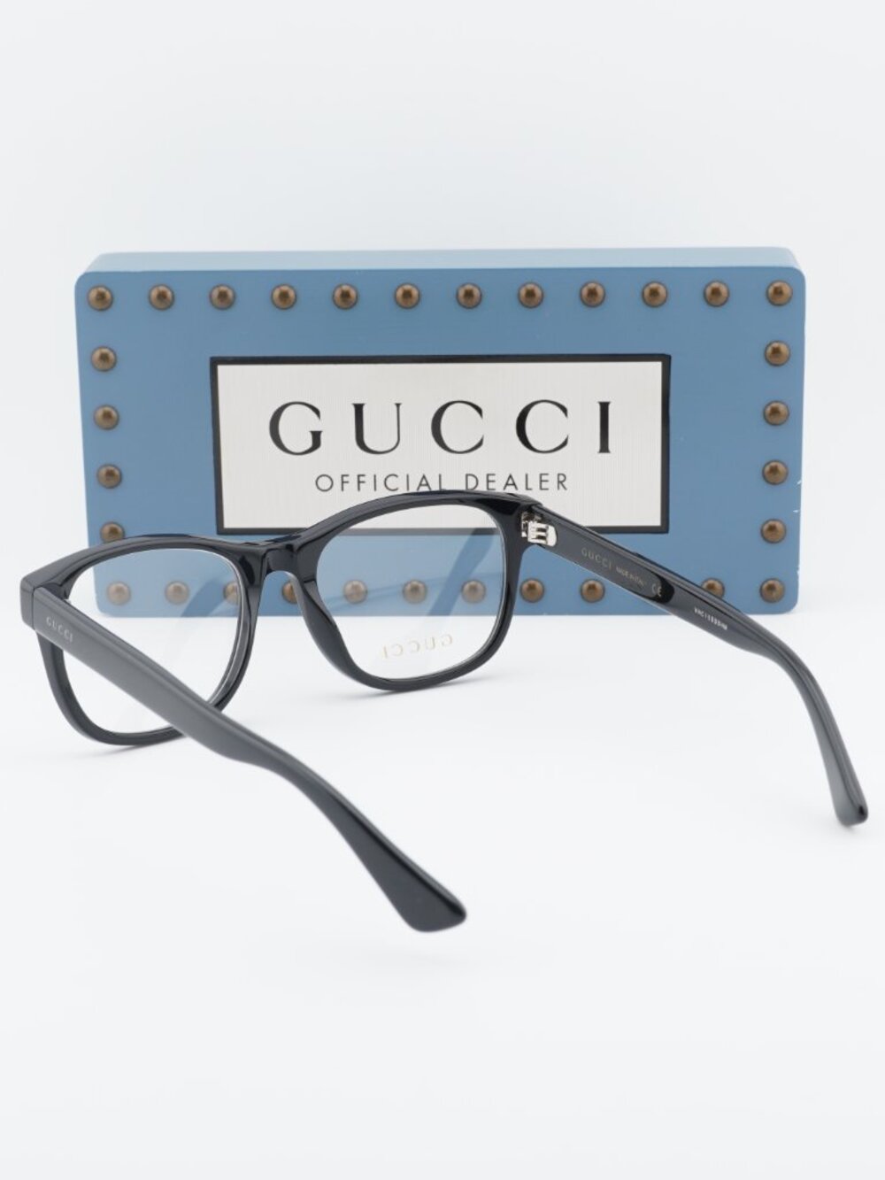Gucci GG0004O 001 Square Eyeglasses - Black 53mm - Picture 9 of 10